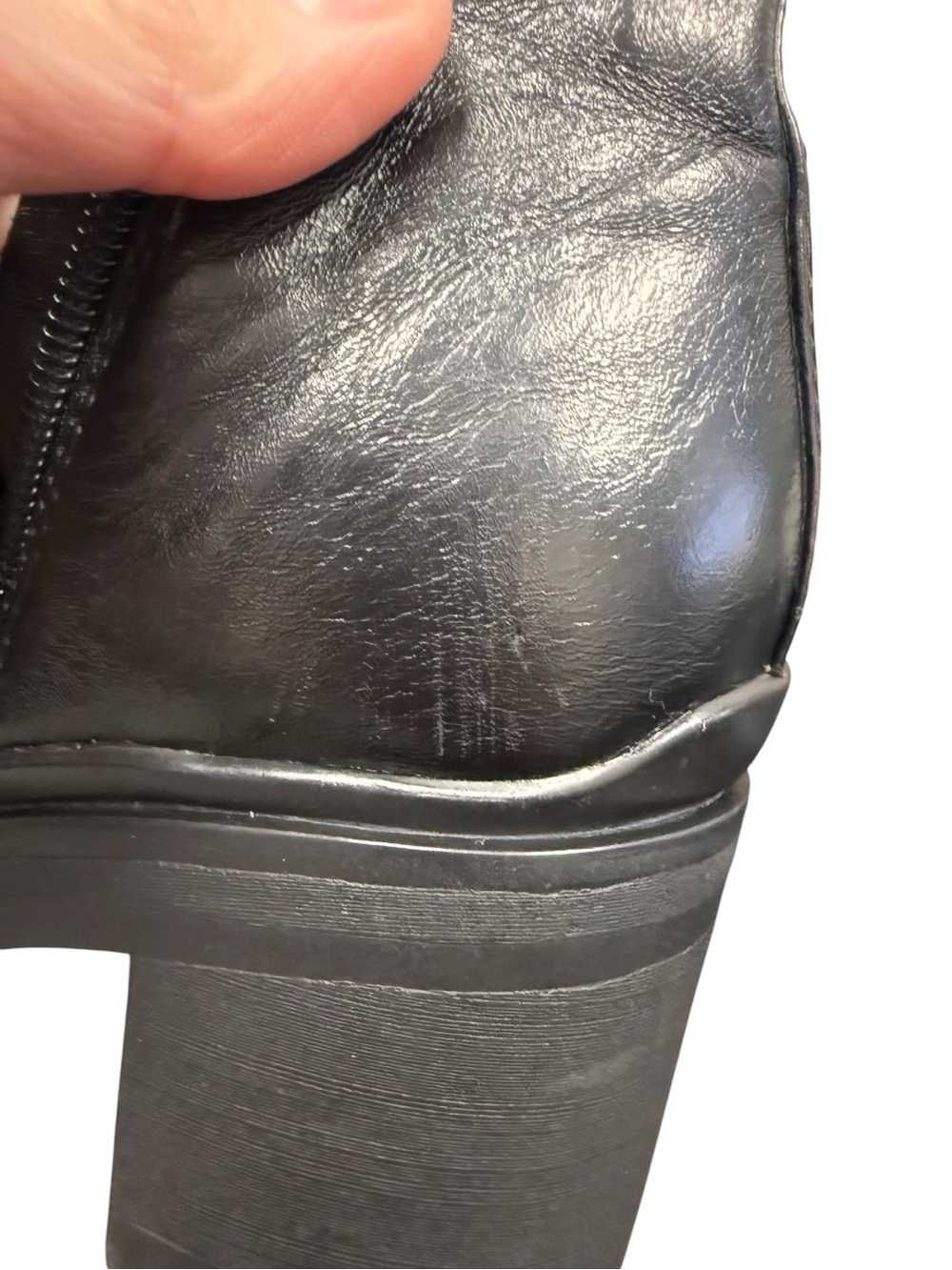 Tonette Combat Black Chunky Moto Edgy Leather Lug Sole Studded Platform Boots - Picture 17 of 17